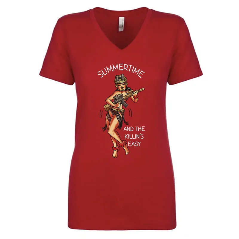Tactical Hula Girl V-Neck
