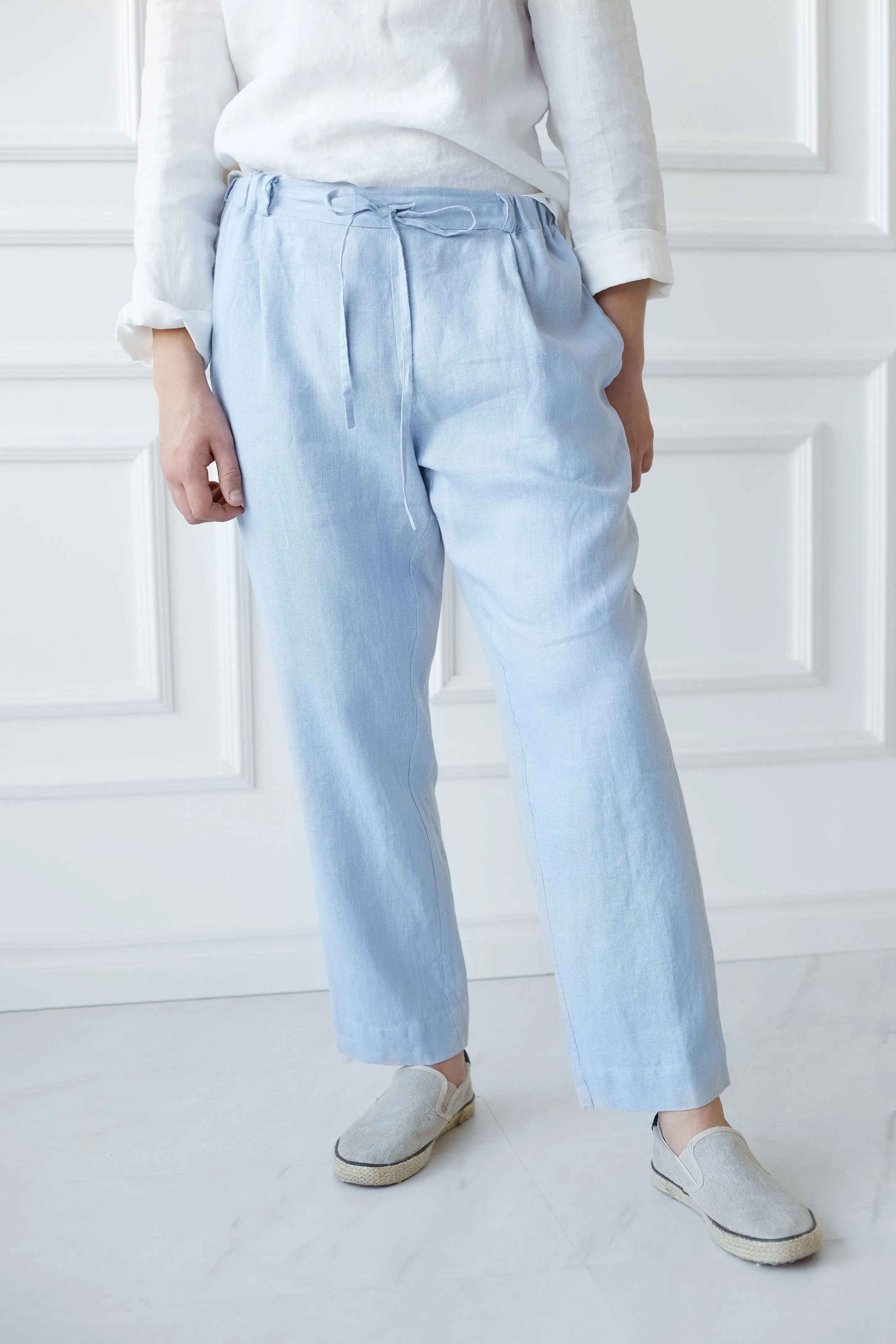 Tapered Linen Pants for Men