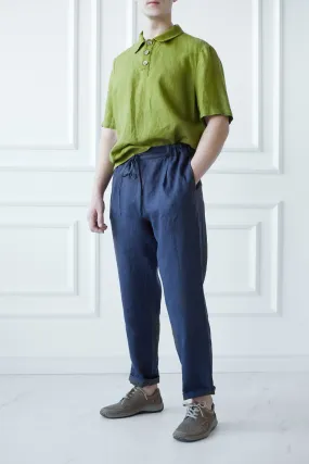 Tapered Linen Pants for Men
