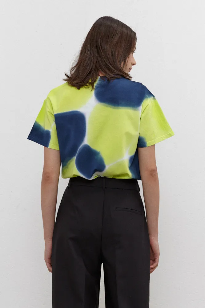 Teo T-Shirt Navy/Lime Green