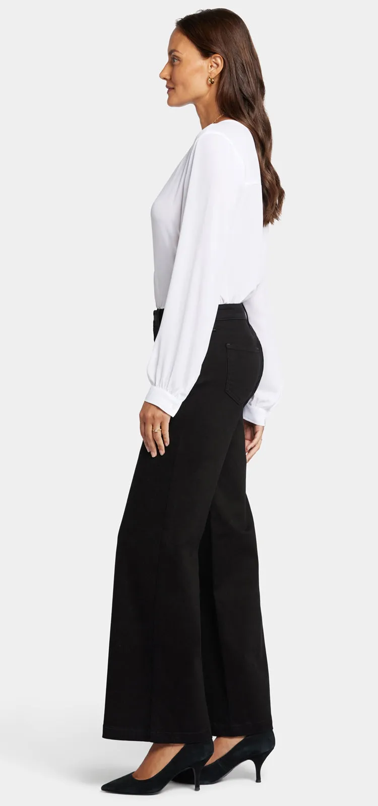Teresa Wide Leg Jeans Zwart Premium Denim (Tall) | Black