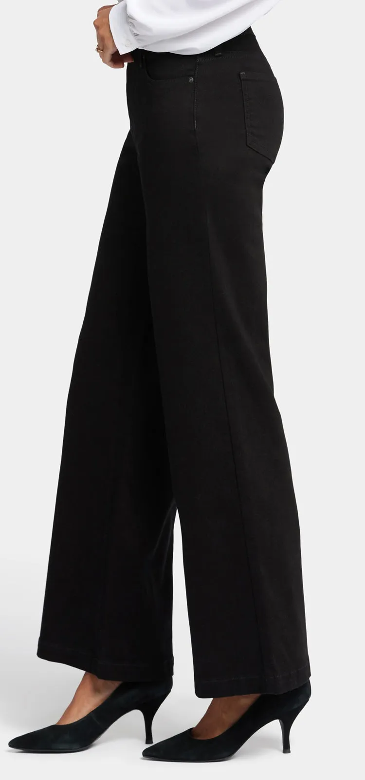 Teresa Wide Leg Jeans Zwart Premium Denim (Tall) | Black