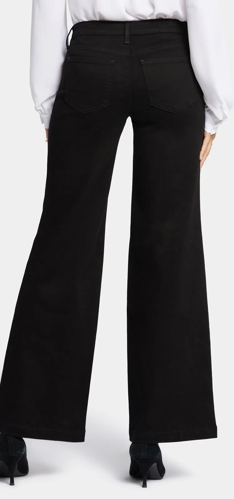 Teresa Wide Leg Jeans Zwart Premium Denim (Tall) | Black