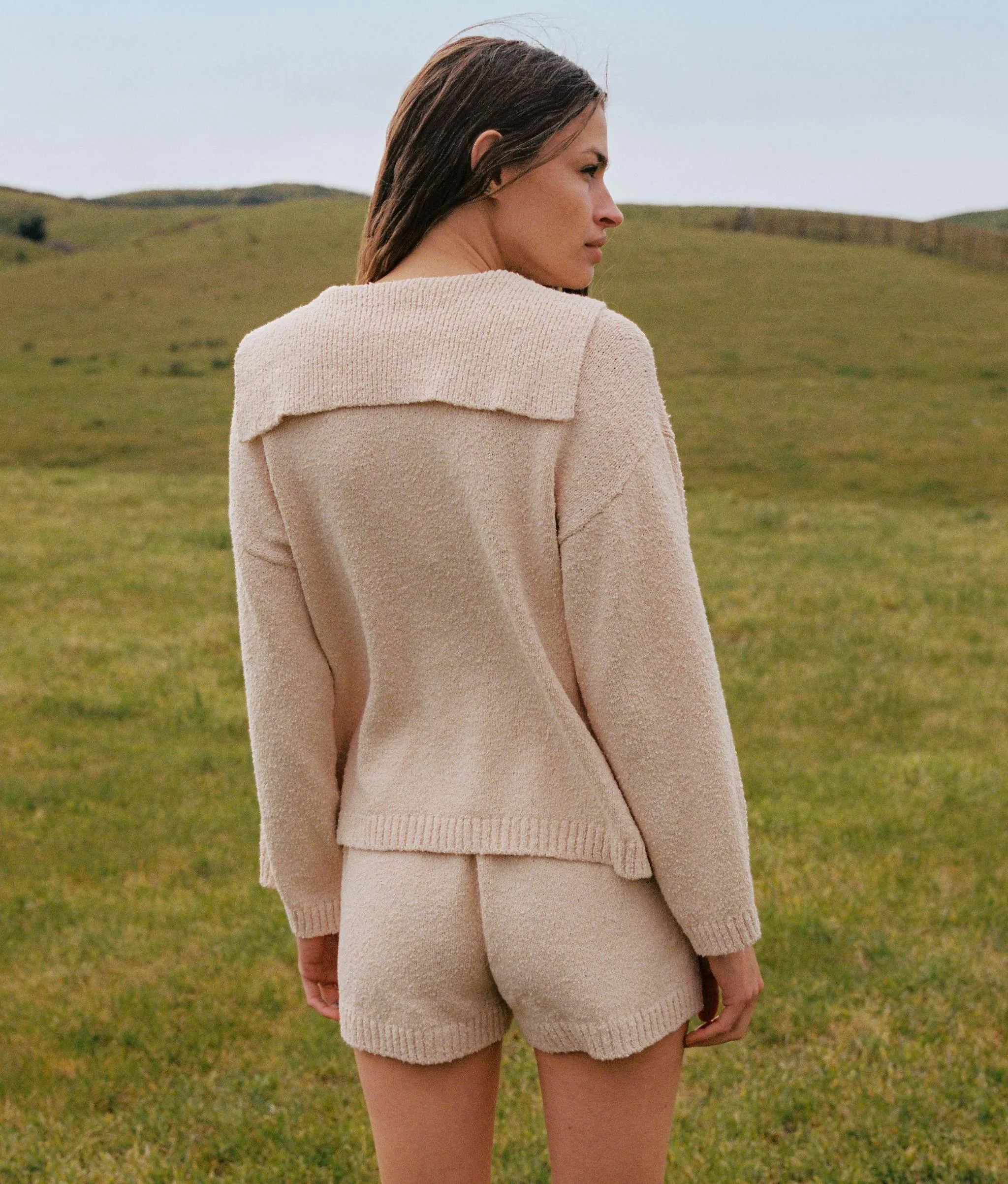 The Aura Sweater | Linen Boucle