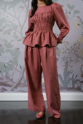 The Great Linen Trousers in Mauve Pink