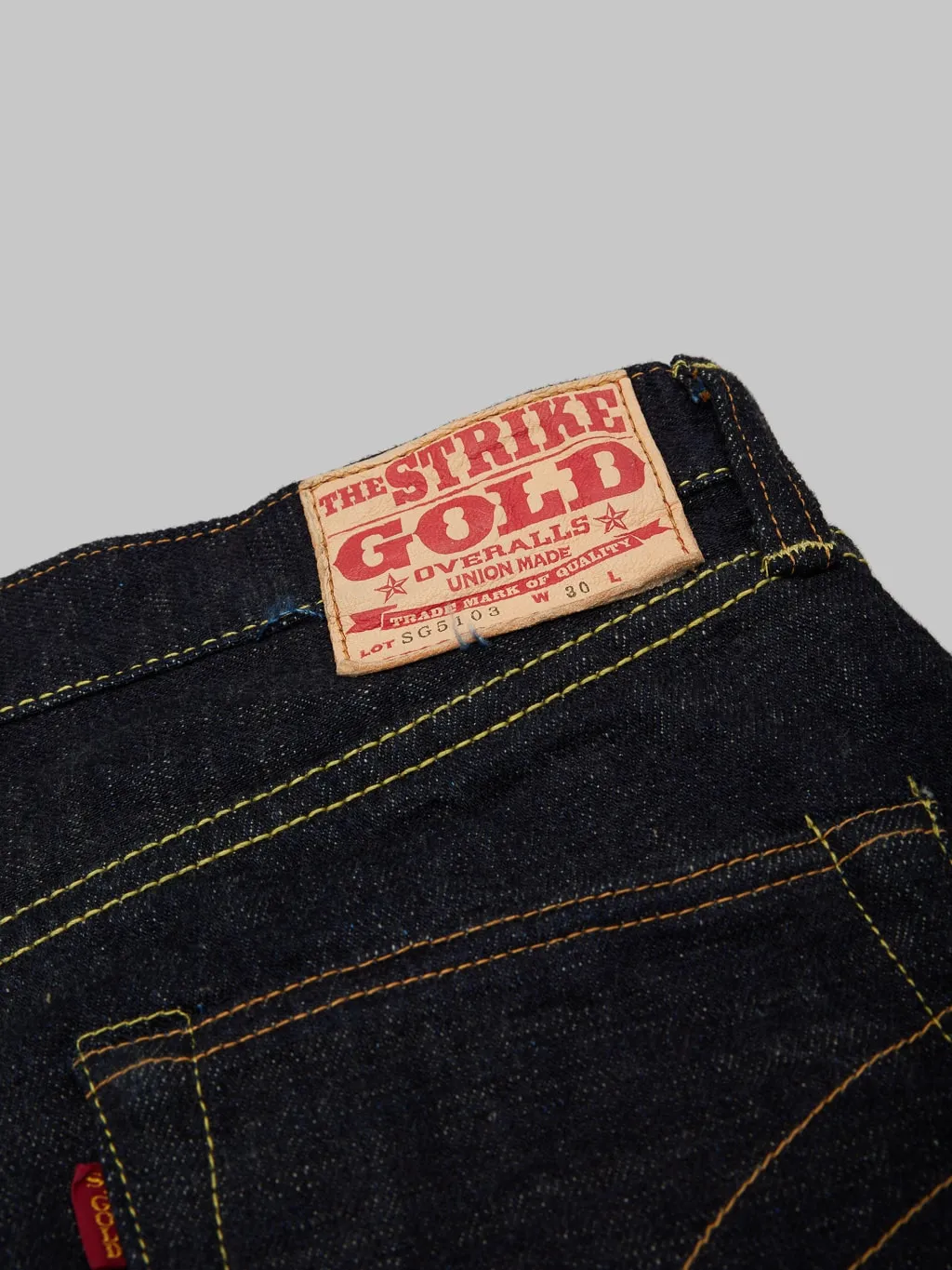 The Strike Gold 5103 15oz Slub Grey Weft Regular Straight Jeans