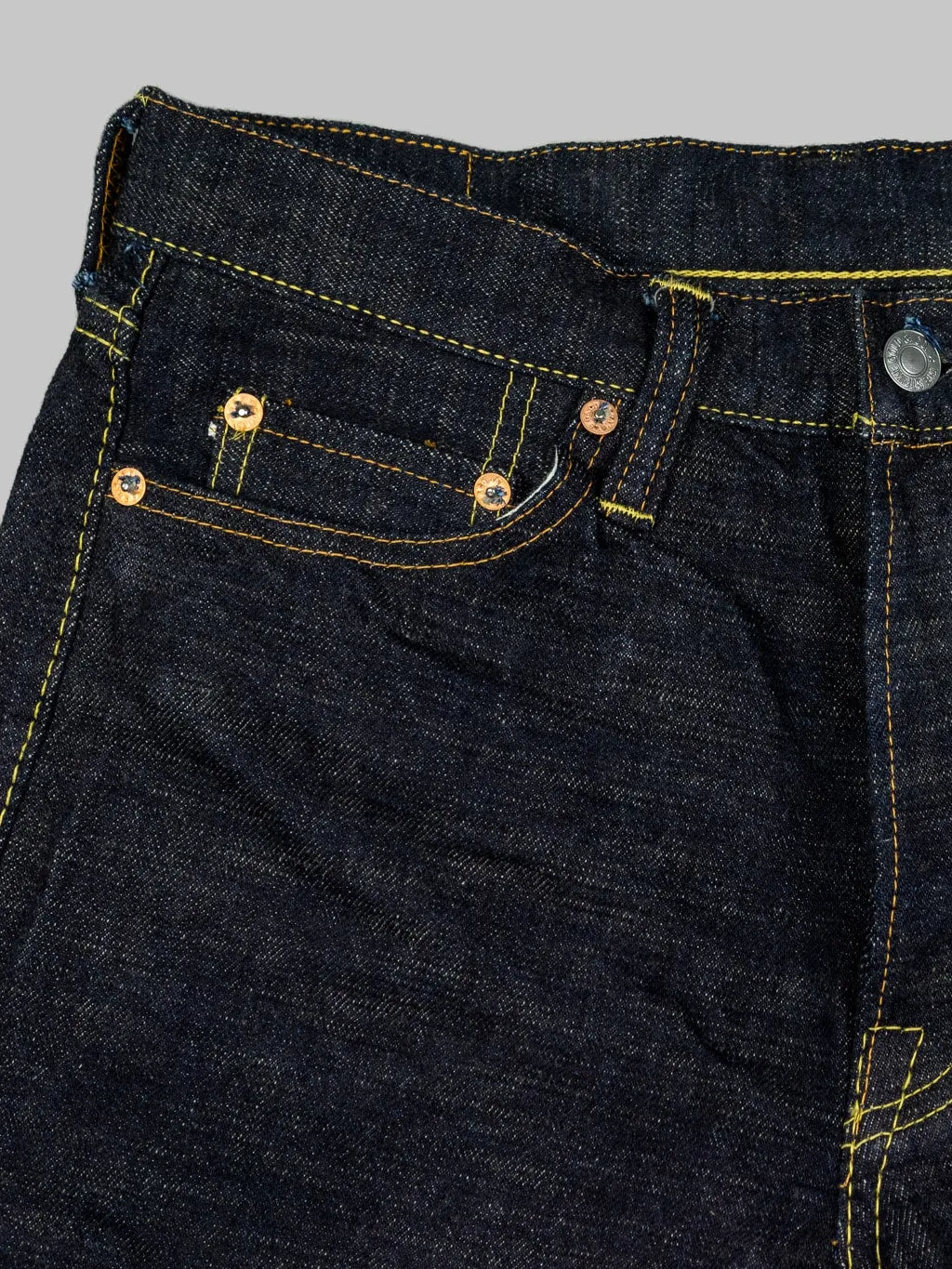The Strike Gold 5103 15oz Slub Grey Weft Regular Straight Jeans
