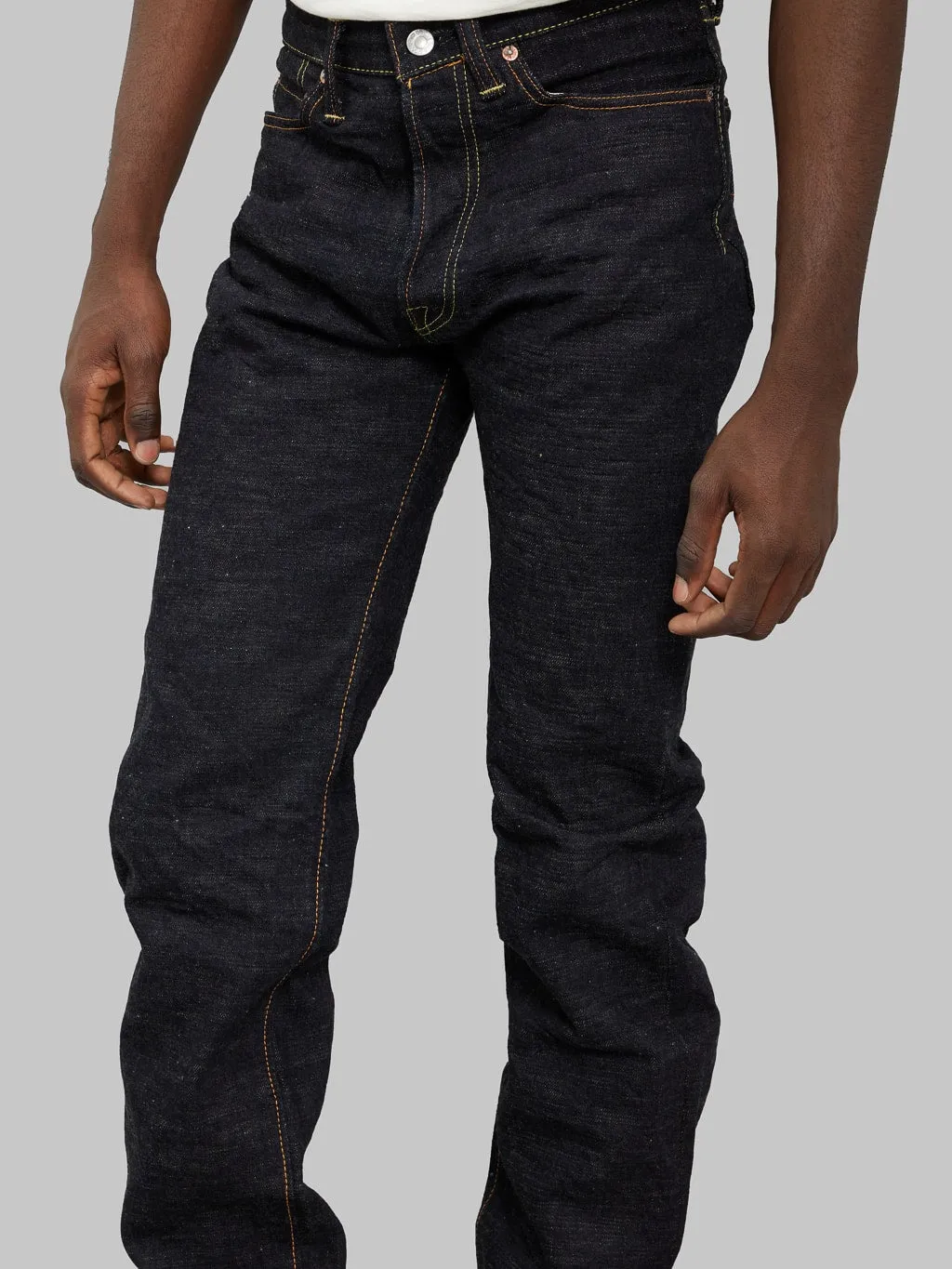 The Strike Gold 5103 15oz Slub Grey Weft Regular Straight Jeans