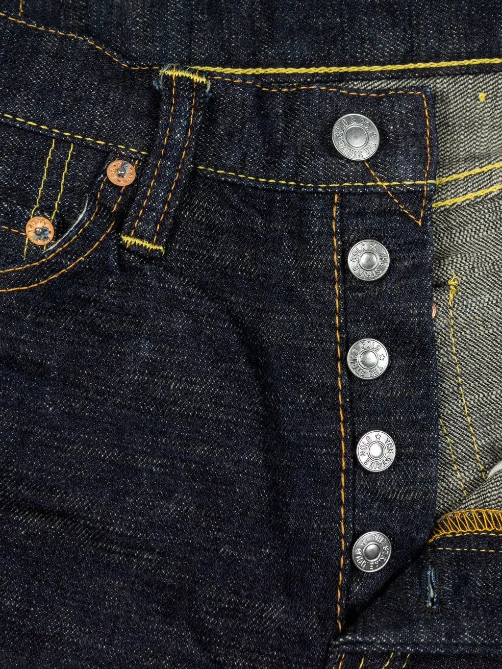 The Strike Gold 5103 15oz Slub Grey Weft Regular Straight Jeans