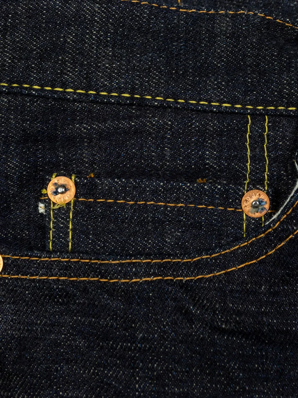 The Strike Gold 5103 15oz Slub Grey Weft Regular Straight Jeans