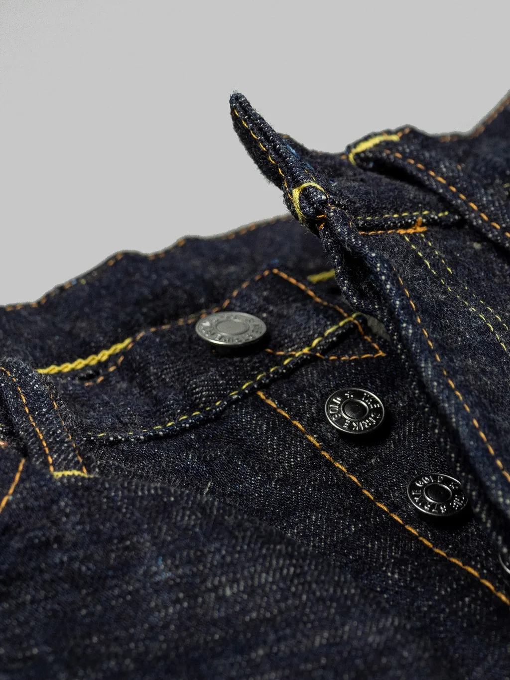 The Strike Gold 5103 15oz Slub Grey Weft Regular Straight Jeans