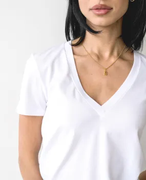 The V-Neck Tee in White
