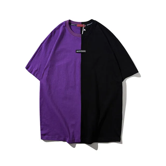 Two color letter T-shirt