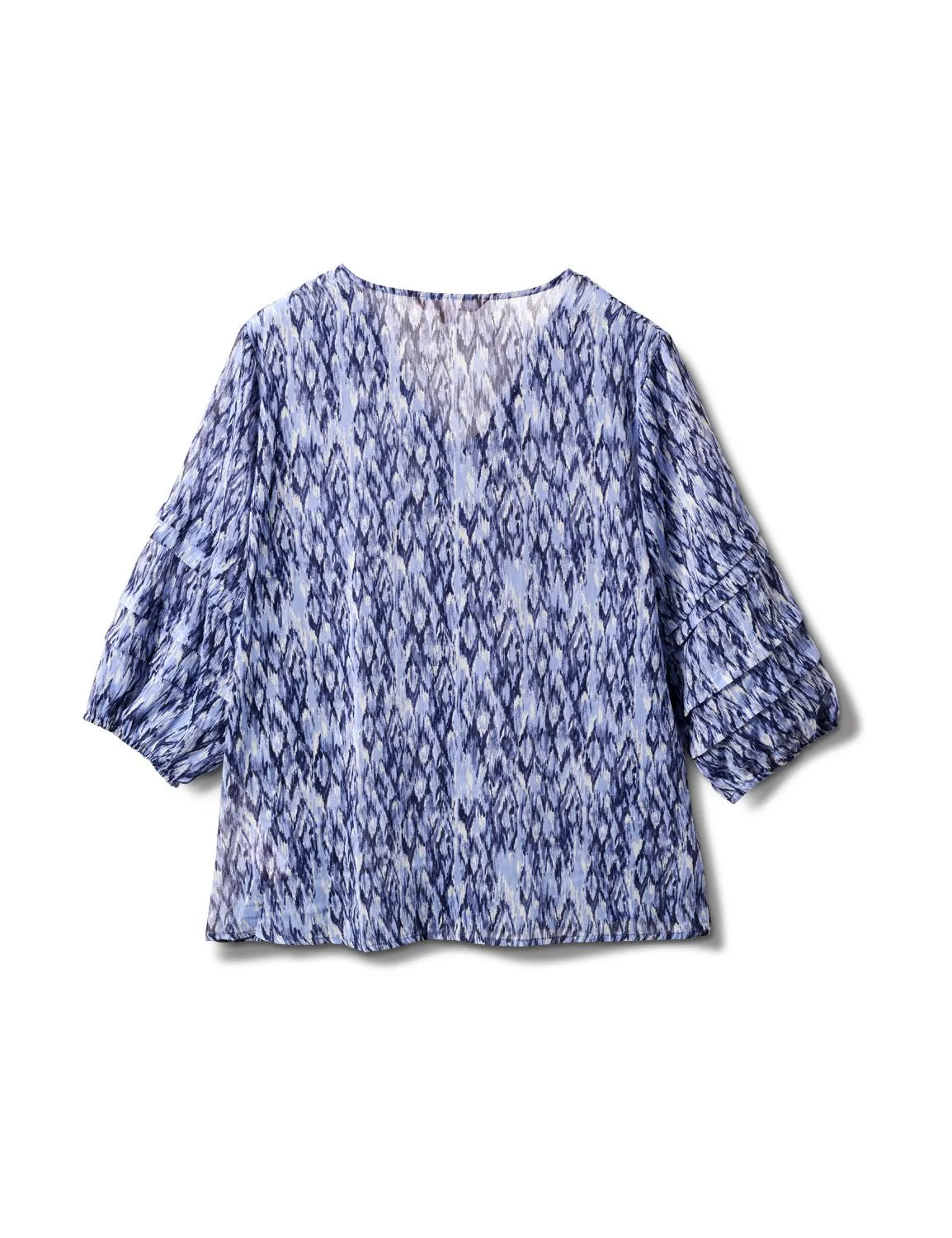 V Neck Button Front Blouse