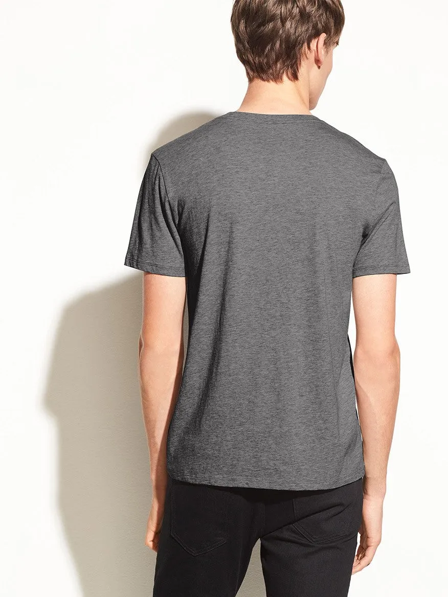 Vince Crew Neck T-Shirt in Heather Carbon