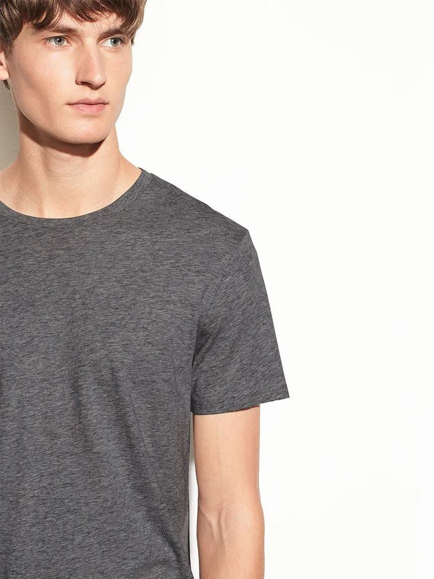 Vince Crew Neck T-Shirt in Heather Carbon