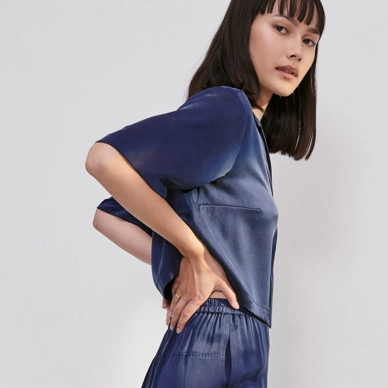 Washable Silk High Rise Pant Set