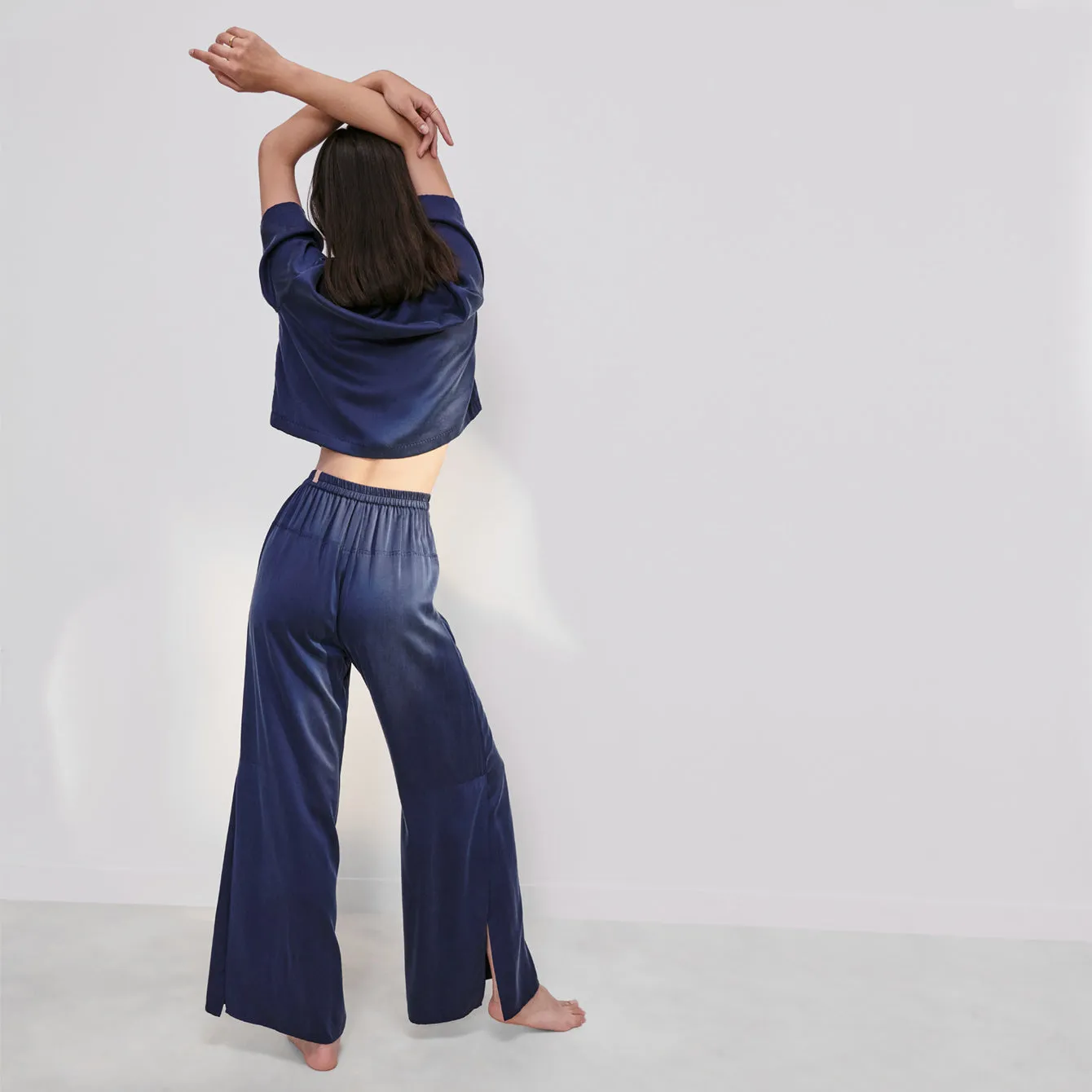 Washable Silk High Rise Pant Set