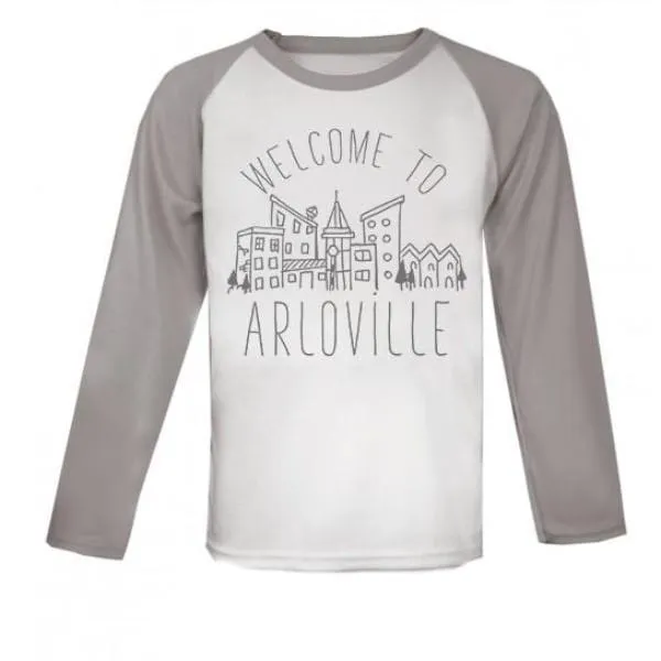Welcome to -ville Raglan Baseball Top